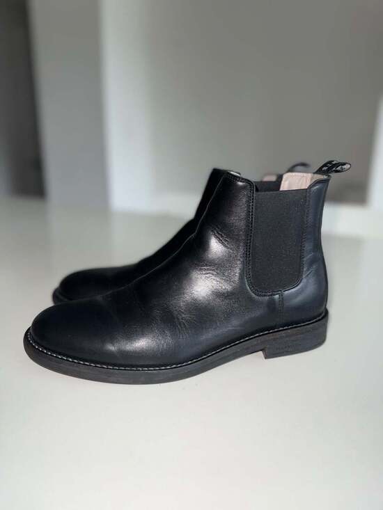 AllSaints Harley Black Leather Chelsea Boots Size US 10 / EU 43 main image 9